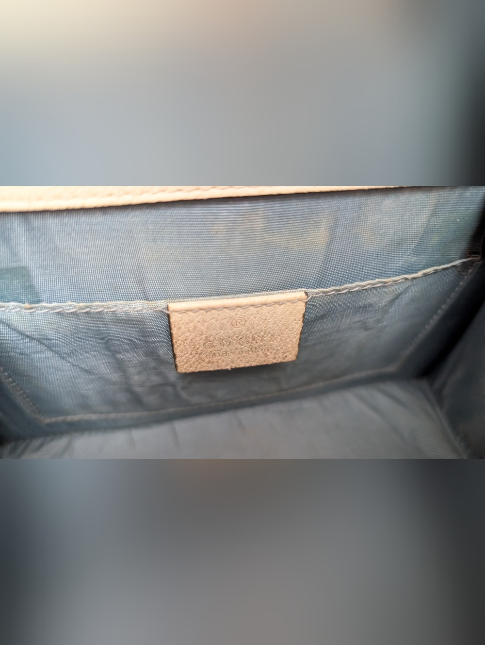 GUCCI Sylvie Sherry Line Bee Star 2Way Leather Handbag Shoulder Bag off White  - Picture 14 of 15